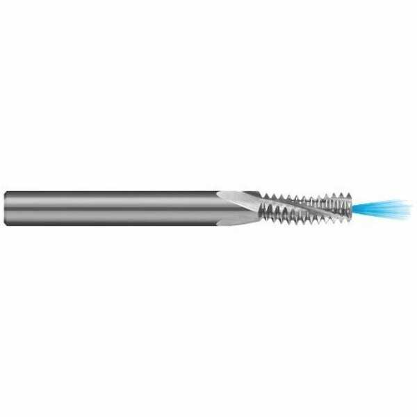 Harvey Tool 0.10 in. dia. x 7/32 Carbide Multi-Form 6-32 Thread Milling Cutter Coolant Through, 3 Flutes 17322